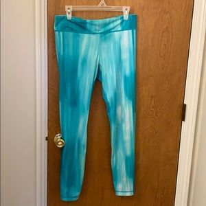 UA running leggings, teal Large